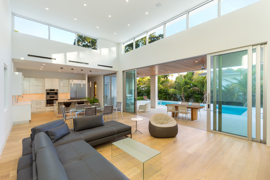 Impact window replacement project on Bayshore Drive in downtown Sarasota, Florida